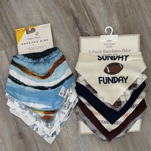 Copper Pearl and Modern Baby Bandana Bibs Set